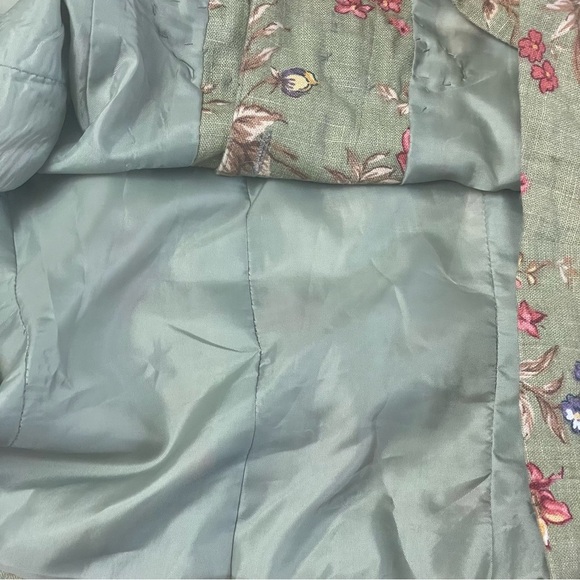 Vintage Jessica Howard women’s size 12 Floral Shirt linen toggle Cottagecore - Picture 7 of 8